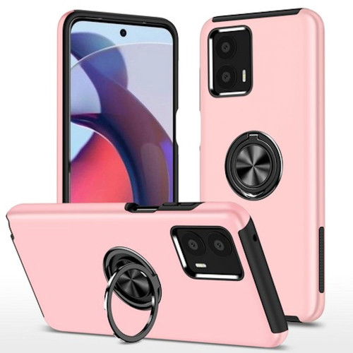 Military Grade 360 Rotating Ring Grip Hybrid Case for Motorola Moto G Power 5G 2024 - Pink
