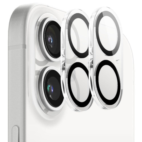 2-Pack HD Tempered Glass Camera Lens Protector for iPhone 16 / iPhone 16 Plus