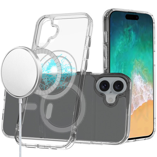 MagSafe Compatible Premium Hybrid Protective Case for iPhone 16 Plus - Clear