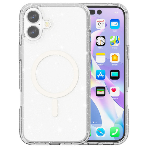 Crystal Glitter Fusion Case with MagSafe for iPhone 16 Plus - Clear