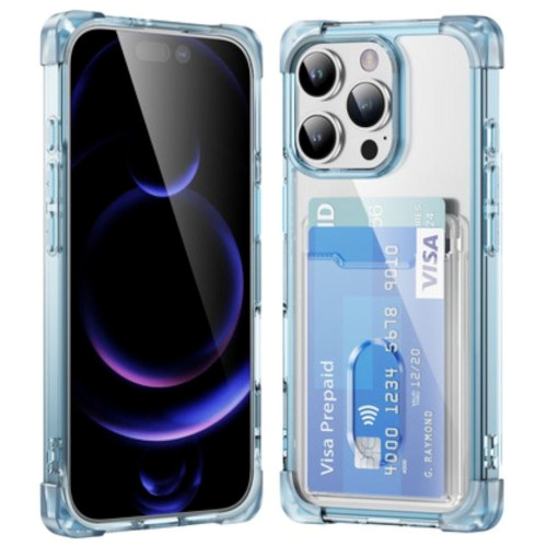 Vivid Hybrid Case with Card Slot for iPhone 16 Pro Max - Blue