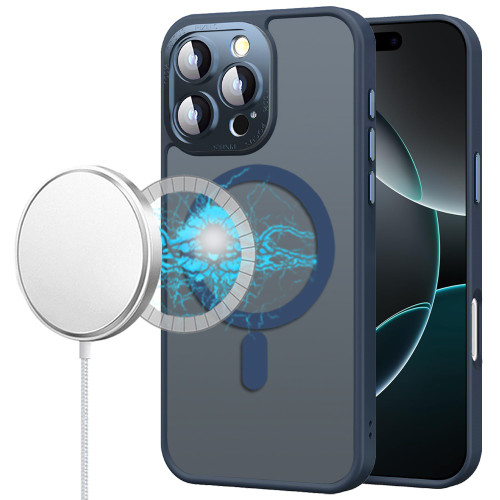 Shade Series MagSafe Case with Camera Lens Protector for iPhone 16 Pro Max - Blue