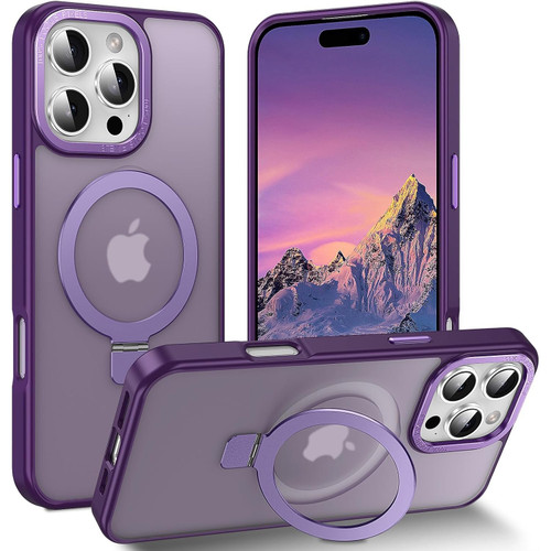 Shade Series MagSafe Case with Kickstand Ring Holder for iPhone 16 Pro - Purple