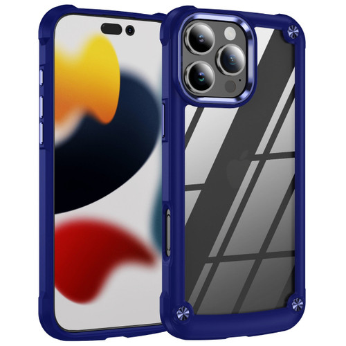 Military Grade Tough Shield Snap-on Transparent Case for iPhone 16 Pro - Blue