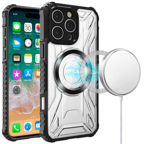 Fusion Evo Transparent MagSafe Case for iPhone 16 Pro Max - Black