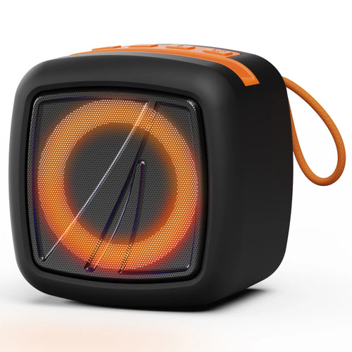 Nautica SP110 Portable Bluetooth Wireless Speaker with Integrated Phone Holder - Black Orange