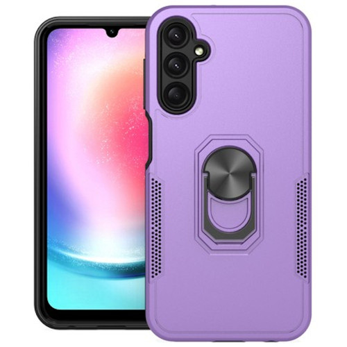 Military Grade TUFF Hybrid Case with Ring Grip for Samsung Galaxy A16 5G - Purple