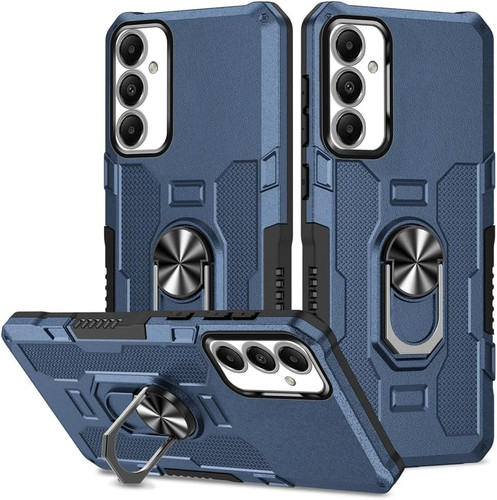 Military Grade Shockproof Hybrid Case with Ring Grip for Samsung Galaxy A16 5G - Blue