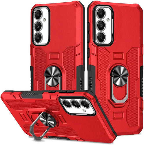 Military Grade Shockproof Hybrid Case with Ring Grip for Samsung Galaxy A16 5G - Red