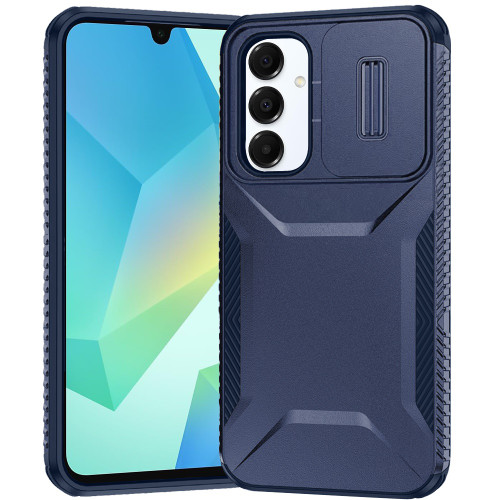 Combat Tough Series Hybrid Case with Camera Lens Cover for Samsung Galaxy A16 5G - Blue