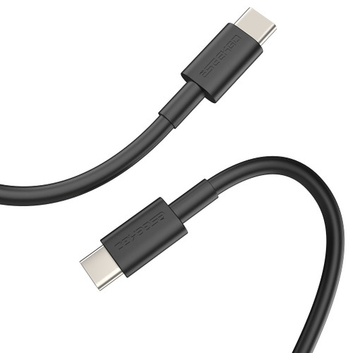 3.3 ft USB-C to USB-C High-Speed Charge & Sync TPE Soft Cable - Black