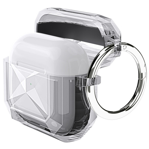 Rugged Clear Case with Reinforced Bumpers for AirPods (4th Generation) - Black