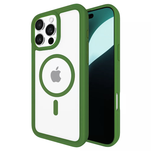 Acrylic Transparent Case with MagSafe for iPhone 16 Pro Max - Green