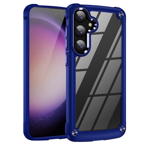 Military Grade Tough Shield Snap-on Transparent Case for Samsung Galaxy S25 - Blue