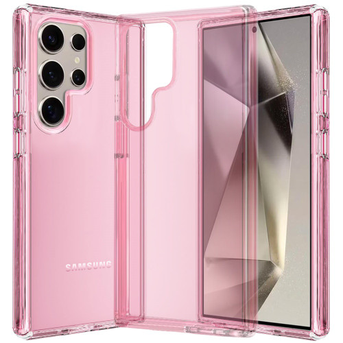 Ultra Slim Hybrid Transparent Case for Samsung Galaxy S25 Ultra - Pink