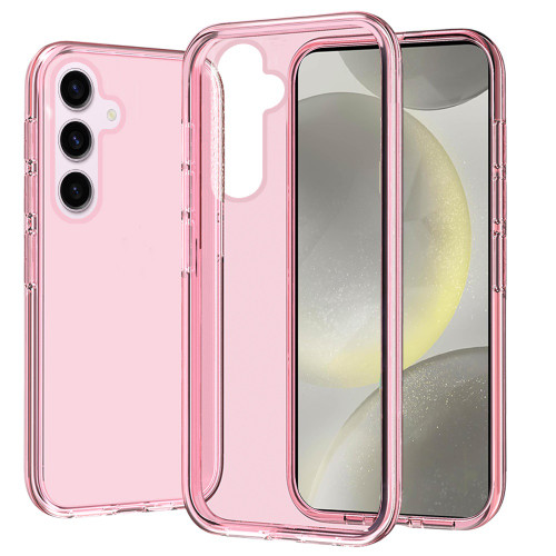 Ultra Slim Hybrid Transparent Case for Samsung Galaxy S25 Plus - Pink