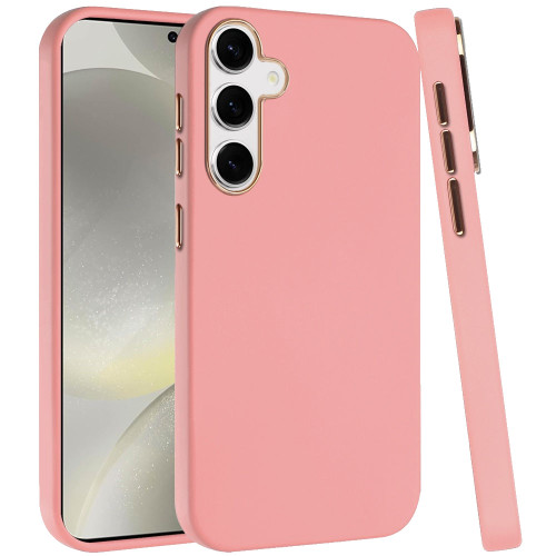 Soft Touch Dual-Layer Hybrid Case for Samsung Galaxy S25 - Pink