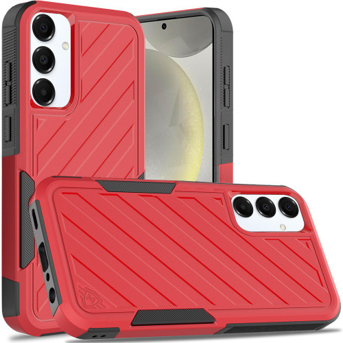 Military Grade Noble Hybrid Armor Case for Samsung Galaxy S25 - Red