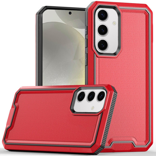 Military Grade TUFF Rank Hybrid Armor Case for Samsung Galaxy S25 - Red