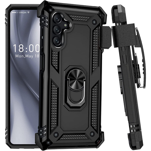 Military Grade Hybrid Case with Belt Clip Holster for Samsung Galaxy S25 Plus - Black