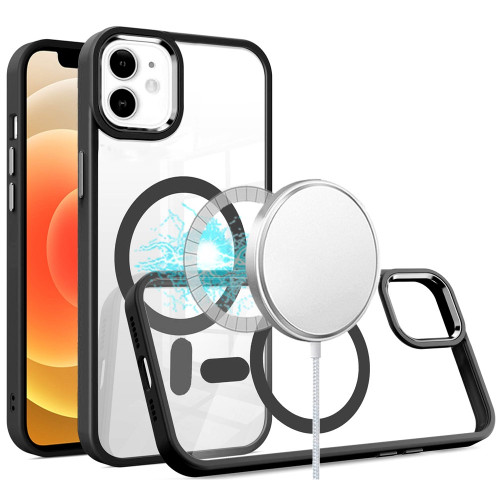 Perfect Crystal Clear MagSafe Case for iPhone 16e - Black