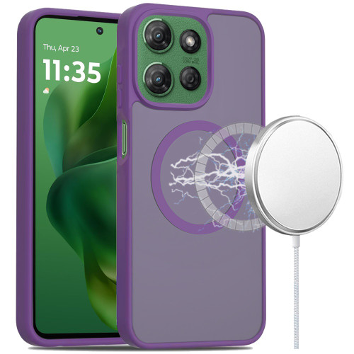 Shade Series Hybrid Case with MagSafe Magnetic Ring for Motorola Moto G Power 2025 - Purple