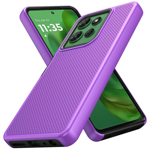TotalDefense Hybrid Case for Motorola Moto G Power 2025 - Purple
