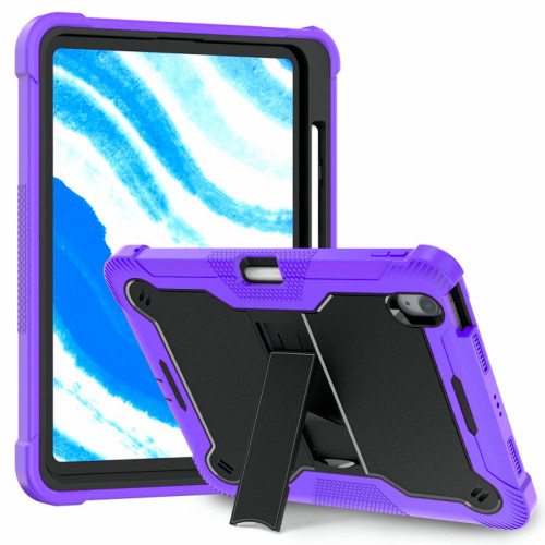 Shockproof Rugged Hybrid Armor Case with Kickstand for iPad Air 13-inch (M3/M2) - Purple