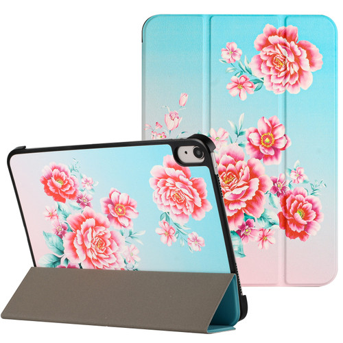 Smart Leather Folio Hybrid Case for iPad Pro 11-inch (M4) - Blooming Flowers