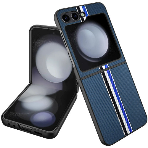 Carbon Fiber Series Protective Cover for Samsung Galaxy Z Flip 6 - Blue