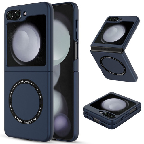 Slim Protective Cover with MagSafe Magnetic Ring for Samsung Galaxy Z Flip 6 - Blue