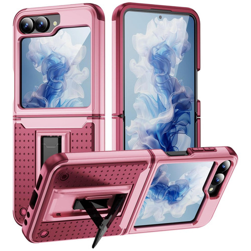 TUFF Hybrid Armor Case with Kickstand for Samsung Galaxy Z Flip 6 - Pink