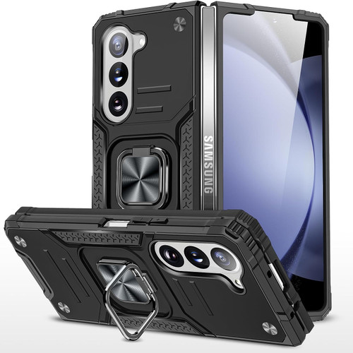 Robust Series Dual Layer Hybrid Case with Ring Grip for Samsung Galaxy Z Fold 6 - Black