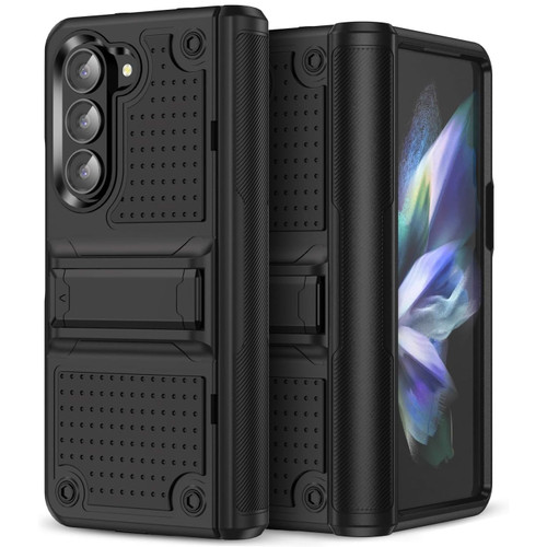 TUFF Hybrid Armor Case with Hinge Protection and Kickstand for Samsung Galaxy Z Fold 6 - Black