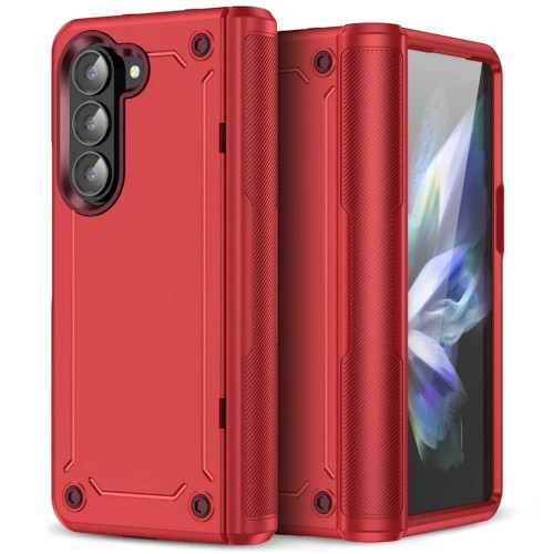 TUFF Drop Proof Hybrid Armor Case with Hinge Protection for Samsung Galaxy Z Fold 6 - Red