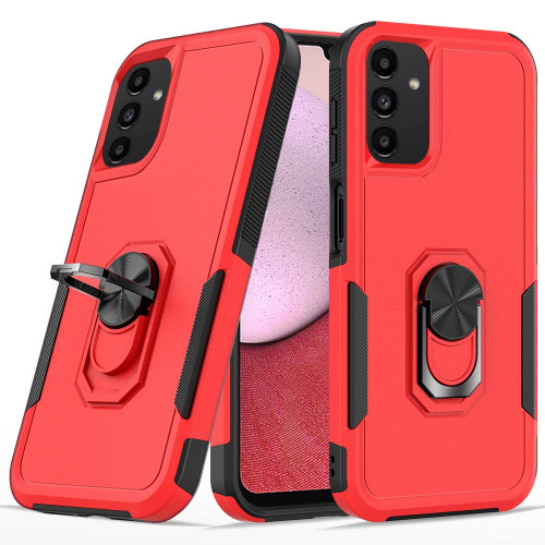 Military Grade TUFF Shockproof Hybrid Armor Case with Ring Grip for Samsung Galaxy A26 5G - Red
