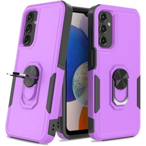 Military Grade TUFF Shockproof Hybrid Armor Case with Ring Grip for Samsung Galaxy A26 5G - Purple
