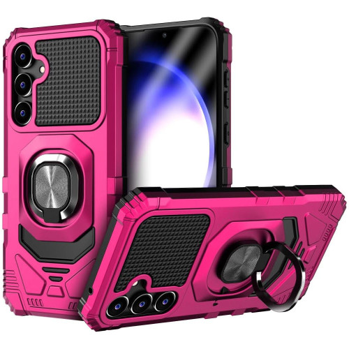 Military Grade Robotic Series Hybrid Case with Ring Grip for Samsung Galaxy A26 5G - Hot Pink