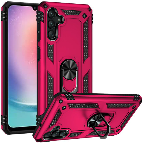 Military Grade Hybrid Case with Ring Grip for Samsung Galaxy A26 5G - Hot Pink