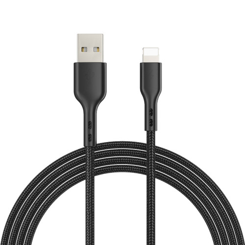 10 Ft. High-Speed Lightning to USB-A Charging and Sync Braided Cable - Black