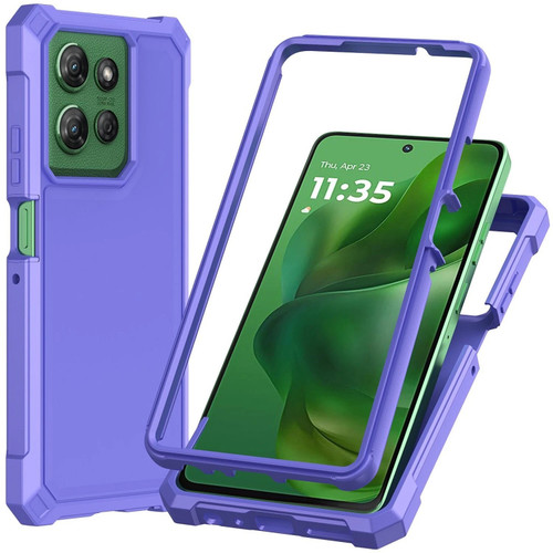 Military Grade Rugged Hybrid Case for Motorola Moto G Stylus 2025 - Purple