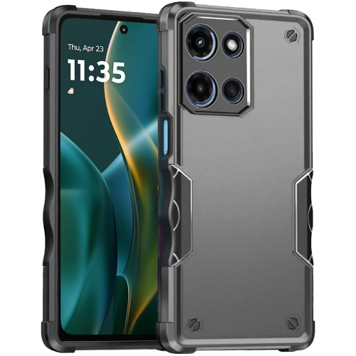 Military Grade Shockproof Hybrid Armor Case for Motorola Moto G Stylus 2025 - Grey
