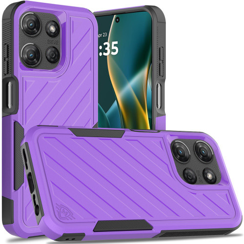 Military Grade Noble Hybrid Armor Case for Motorola Moto G Stylus 2025 - Purple