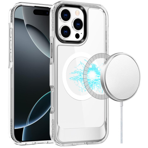 HD Crystal Transparent MagSafe Case for iPhone 16 Pro Max - Clear