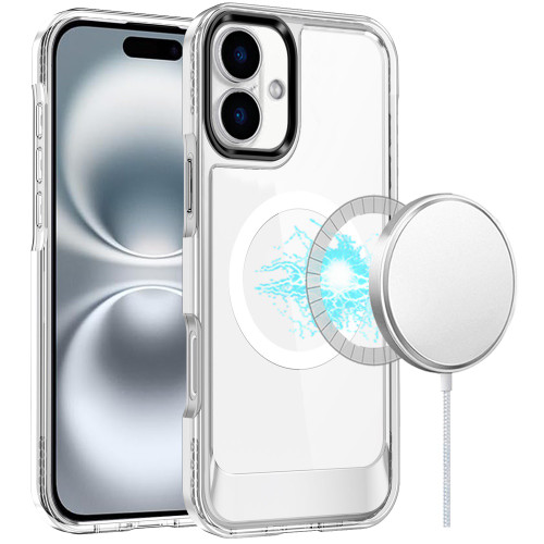 HD Crystal Transparent MagSafe Case for iPhone 16 Plus - Clear