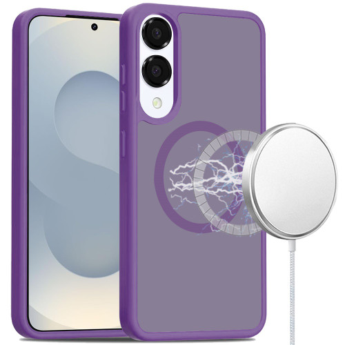 Shade Series Hybrid Case with MagSafe Magnetic Ring for Samsung Galaxy S25 Edge - Purple