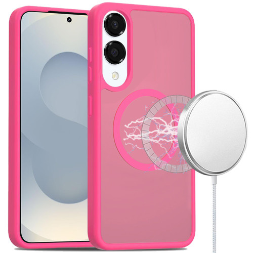 Shade Series Hybrid Case with MagSafe Magnetic Ring for Samsung Galaxy S25 Edge - Hot Pink
