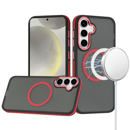 Royal Series Shatterproof MagSafe Case for Samsung Galaxy S25 / S24 - Red