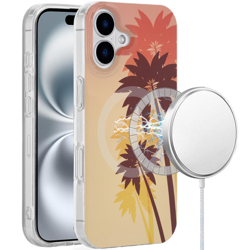Mood Series MagSafe Hybrid Case for iPhone 16 - Coconut Palm
