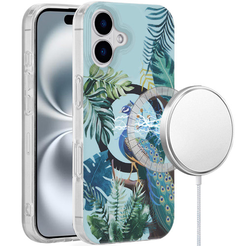 Mood Series MagSafe Hybrid Case for iPhone 16 - Peacock
